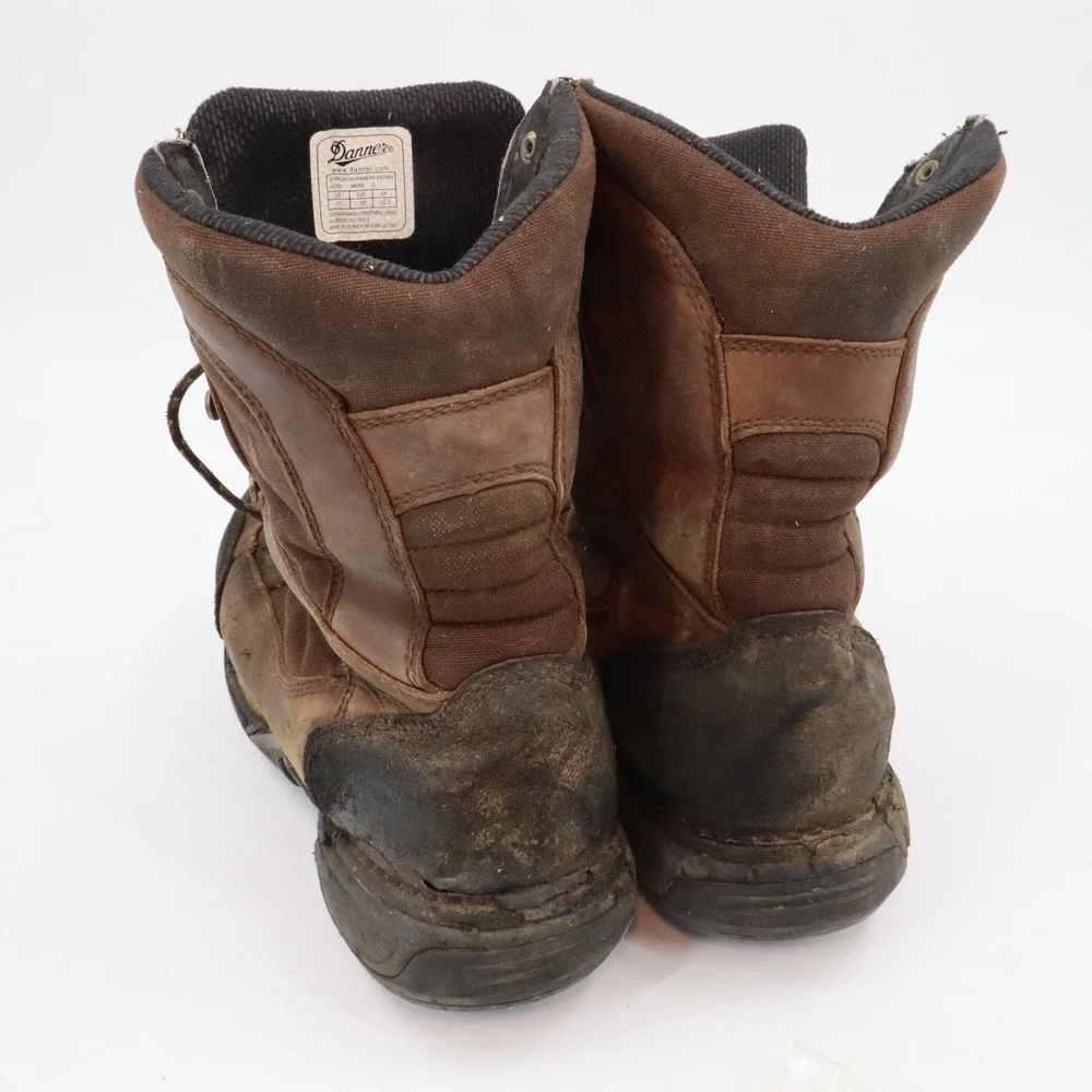 Danner Pronghorn‎ Hunting Boots Mens 11 Brown 8 Inch Leather 42282 with Cleats
